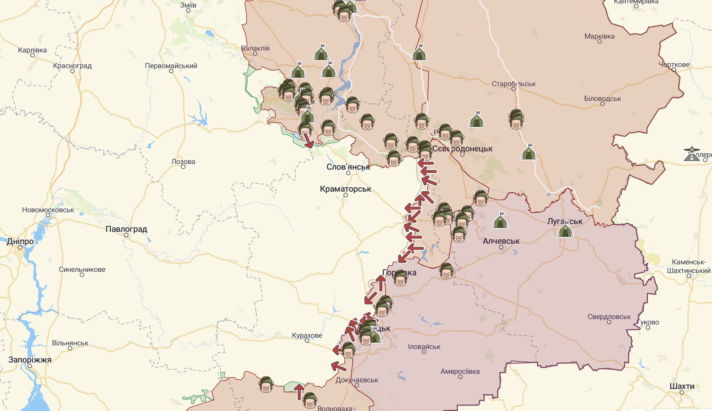 Карта війни в Україні на 28 серпня: де окупанти ведуть наступи